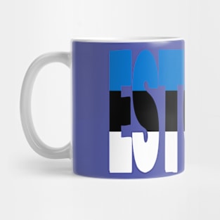 Estonia flag stencil Mug